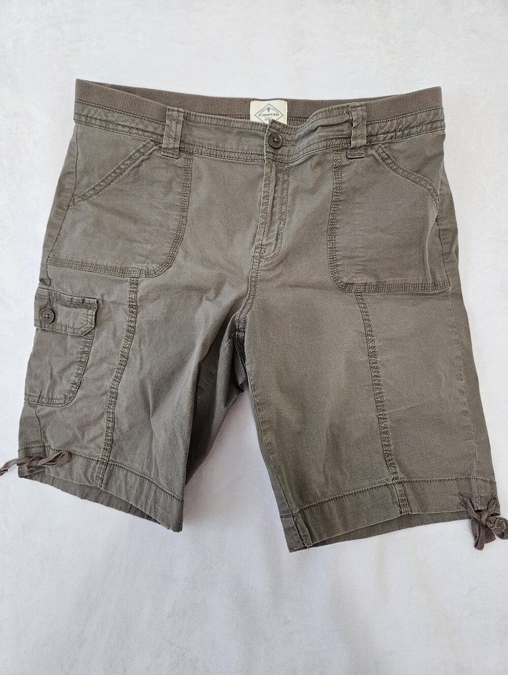 Ladies Cargo Shorts - Olive Brown